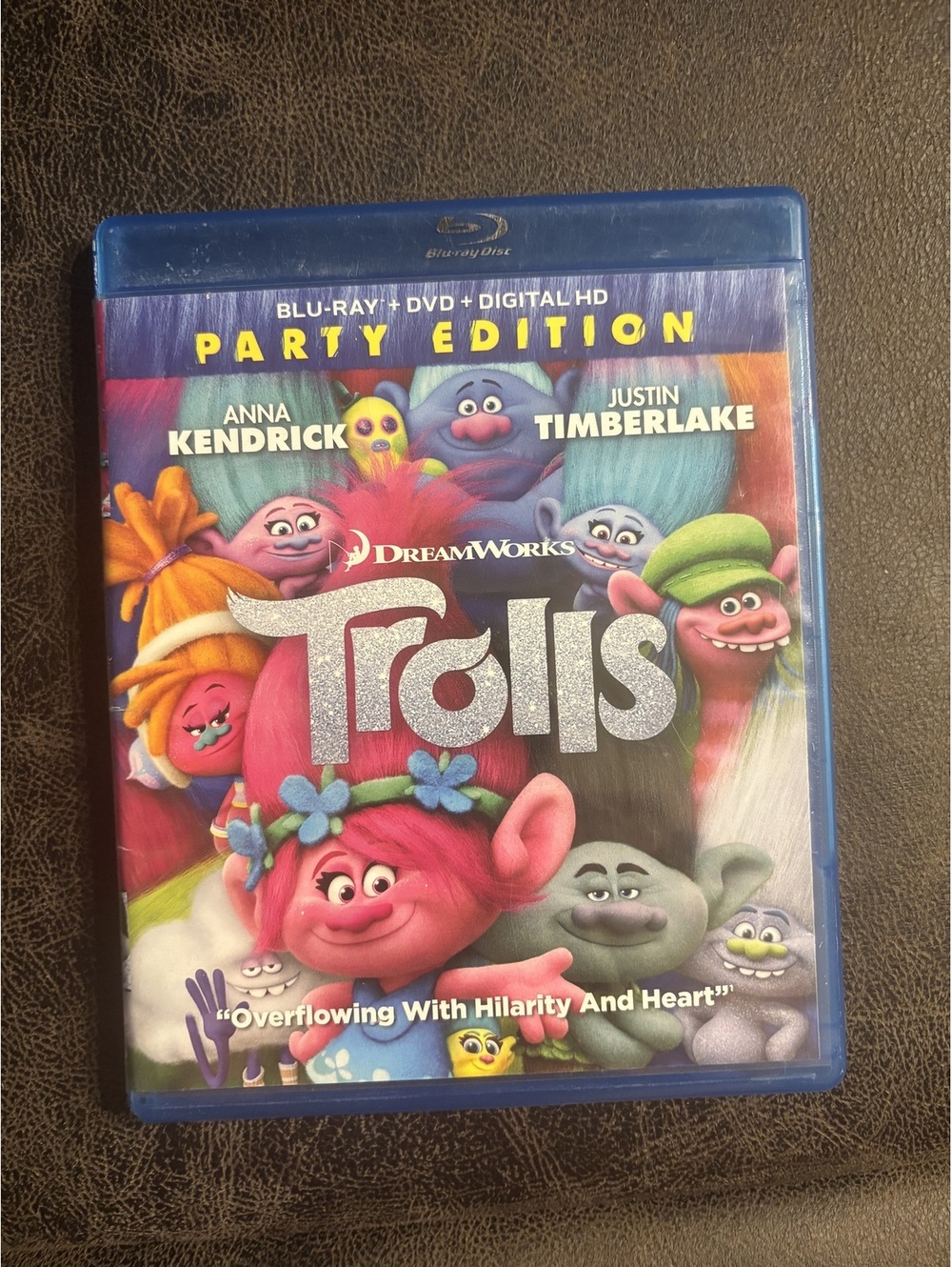 DreamWorks Trolls Party Edition Blu-ray Movie Only No DVD Included